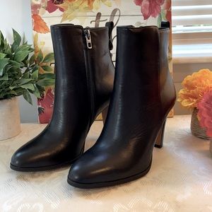 Coach Black Leather Ankle Boots